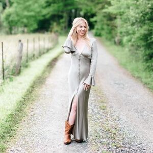 Shona Joy Gray Maxi Dress